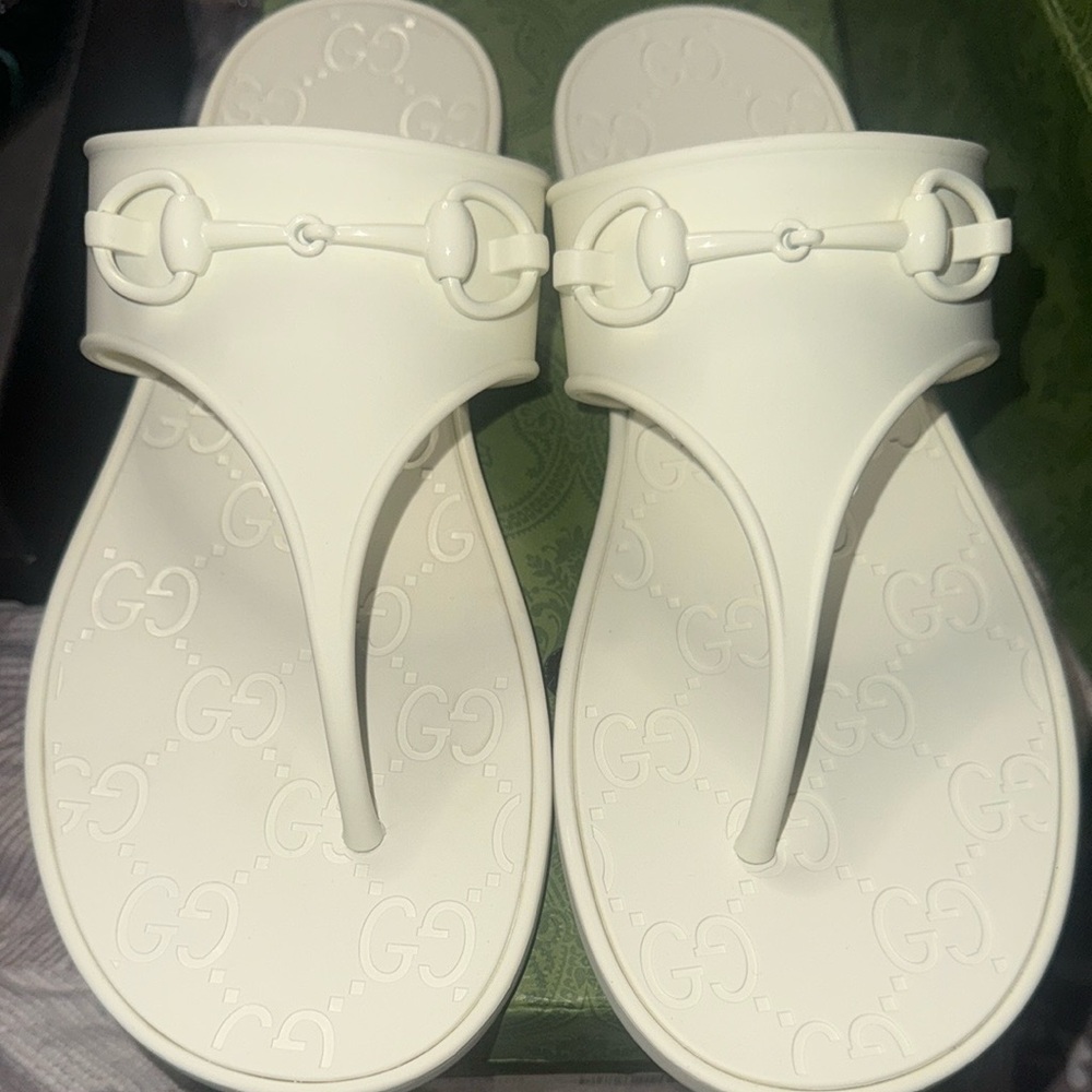 Gucci Minorca Horsebit Rubber Sandals